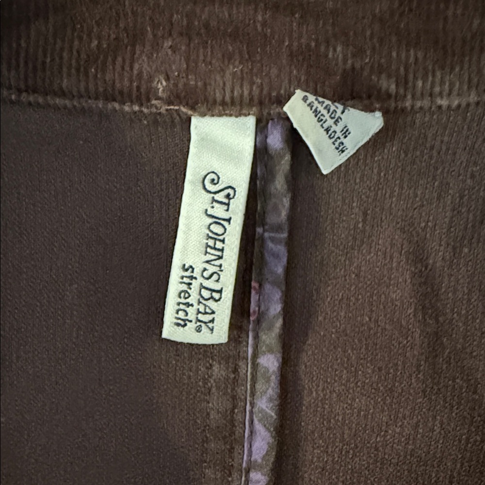 St. John's Bay Corduroy Blazer Jacket Notched Lapel Tailored Classic Academia - Picture 2 of 14